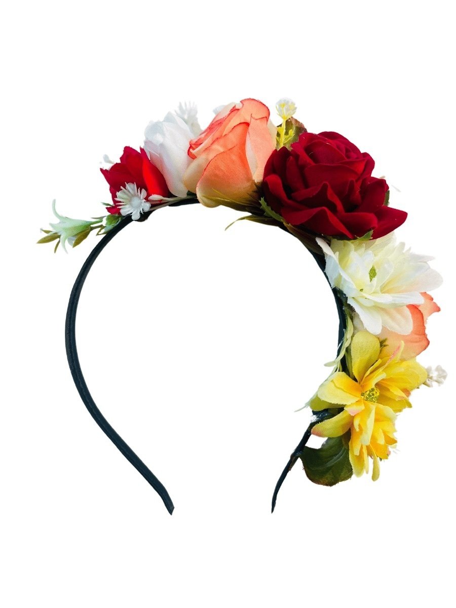 Диадема с цветя – модел 1 - с автентични шевици от магазин за народни носии