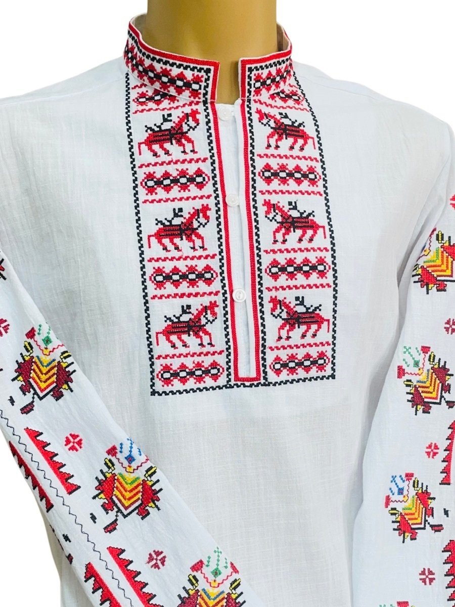 МЪЖКA ТРАКИЙСКА РИЗА – Модел 16 - с автентични шевици от Магазин за народни носии