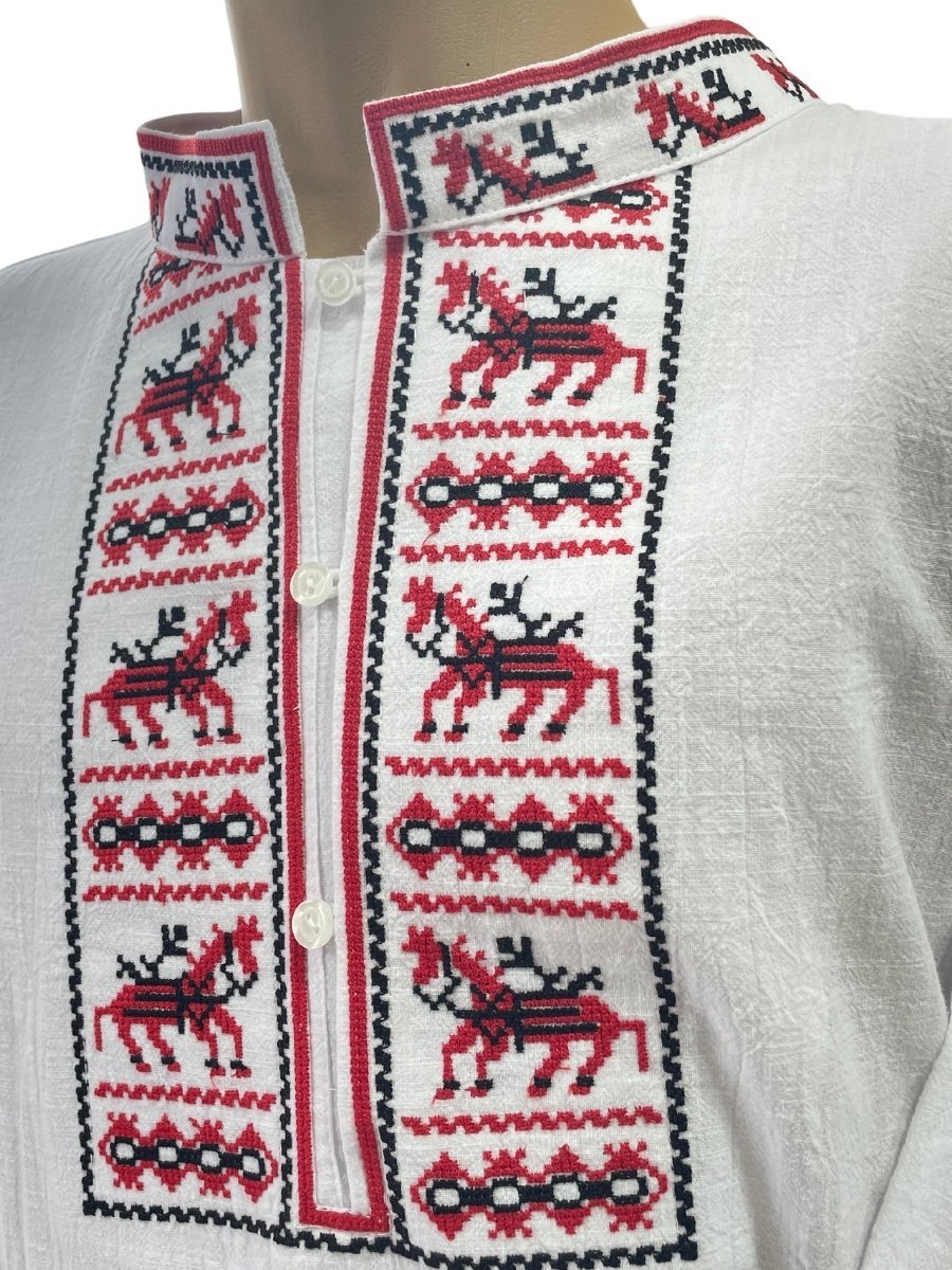 МЪЖКA ТРАКИЙСКА РИЗА – Модел 17 - с автентични шевици от Магазин за народни носии