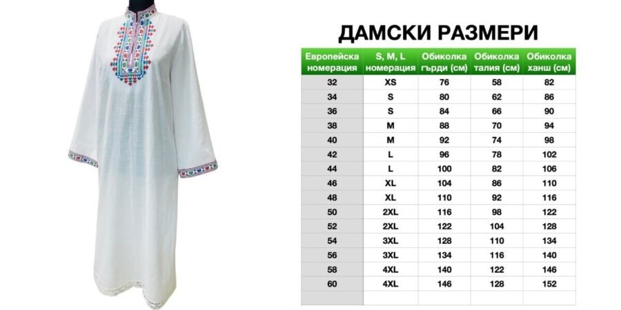 Дамска пиринска риза – модел 30 - с автентични шевици от магазин за народни носии