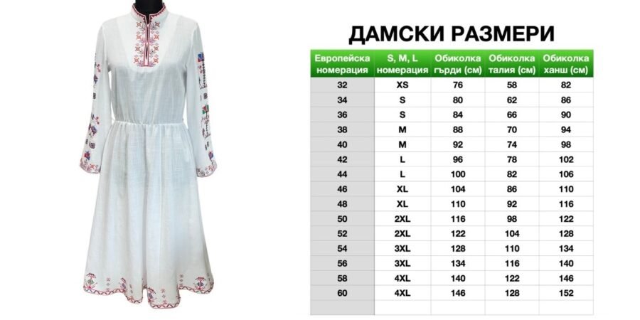 Дамска тракийска риза – модел 33 - с автентични шевици от магазин за народни носии