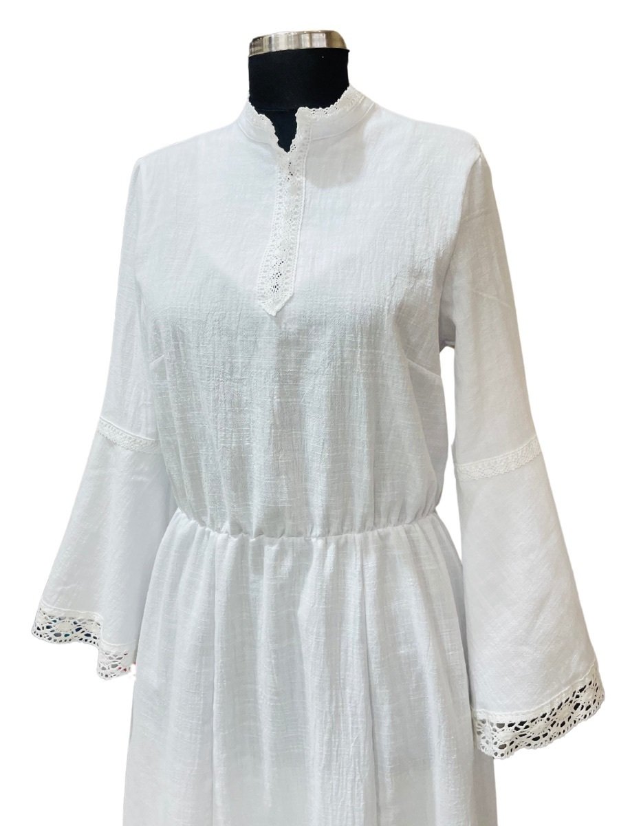 БЯЛА ДЪЛГА РИЗА - с автентични шевици от Магазин за народни носии