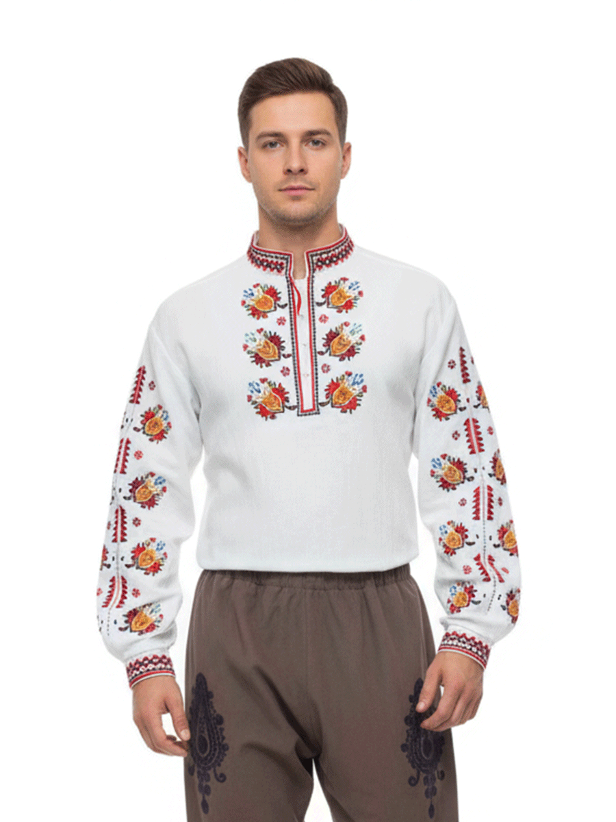 МЪЖКA ТРАКИЙСКА РИЗА – Модел 6 - с автентични шевици от Магазин за народни носии