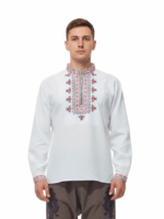 Мъжка риза с бродерия и дълги ръкави.