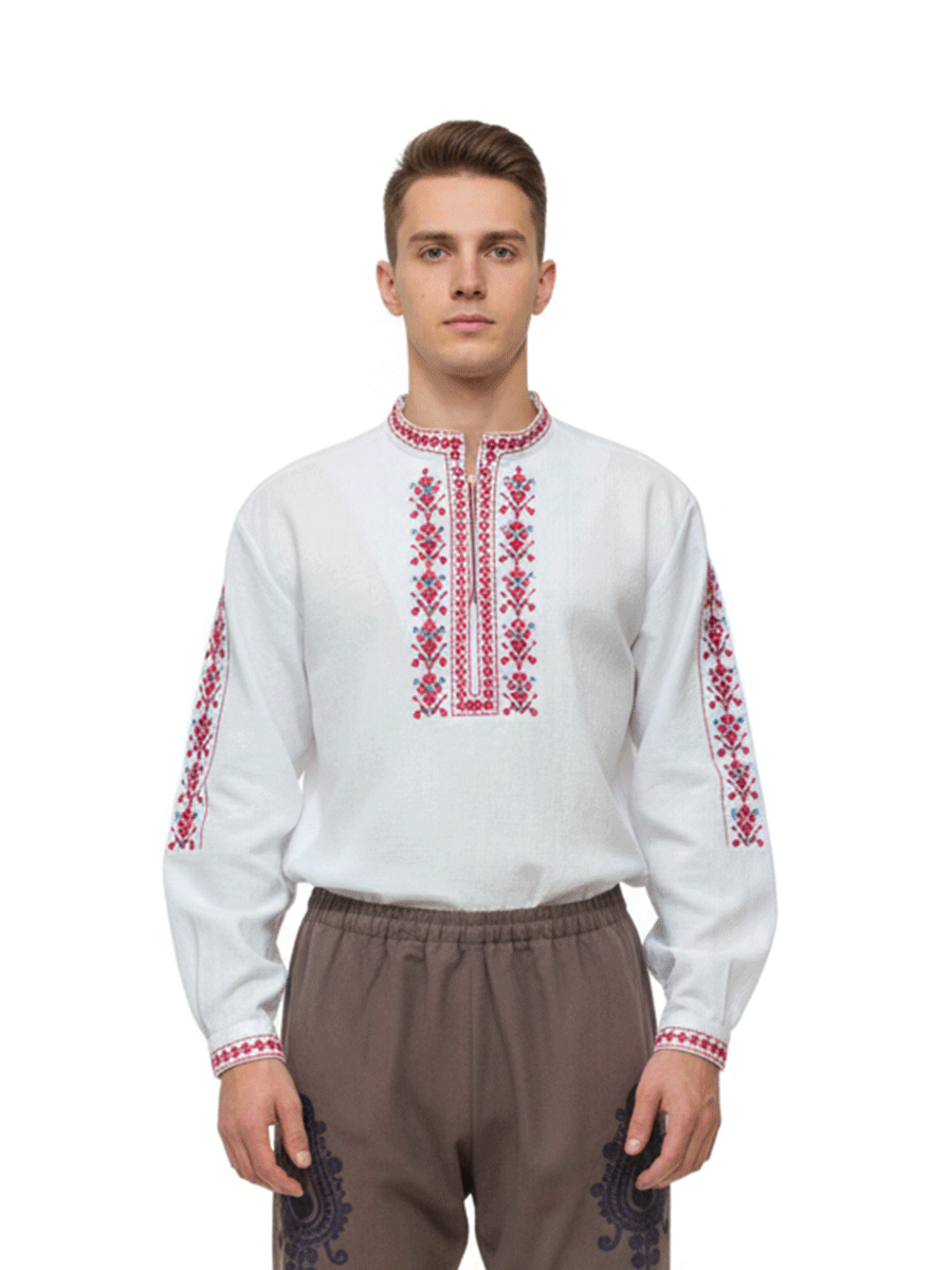 Мъжка риза с традиционна бродерия.