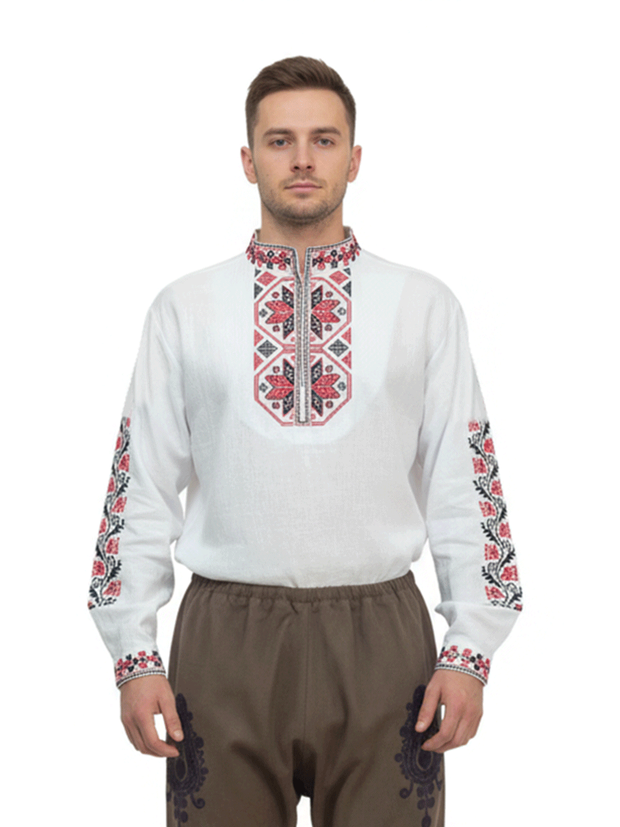 Мъжка риза с традиционен дизайн.