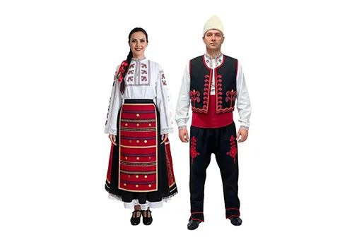 Български народни носии от северняшка фолклорна област - с автентични шевици от магазин за народни носии