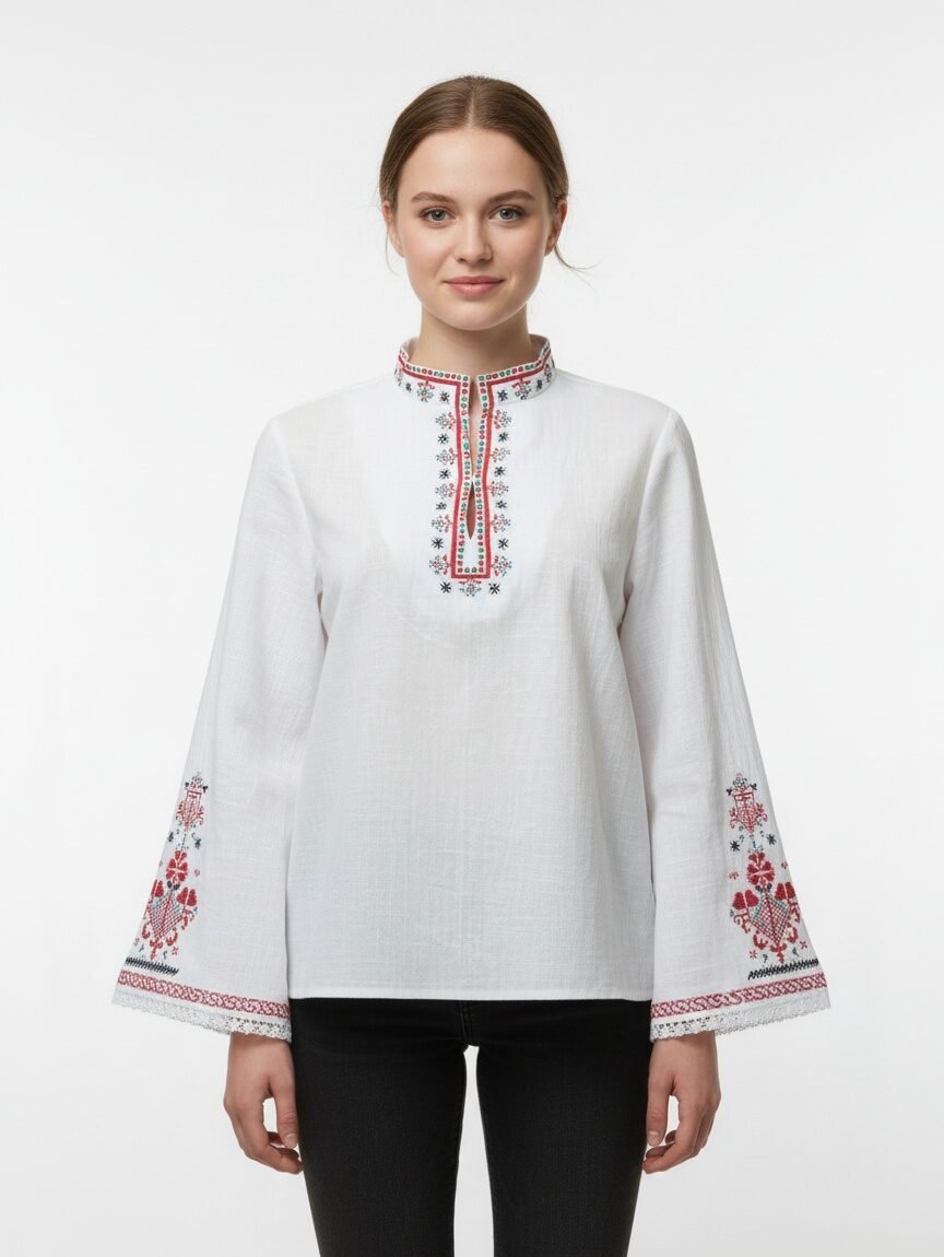 ДАМСКА СЕВЕРНЯШКА РИЗА – Модел 35 - с автентични шевици от Магазин за народни носии