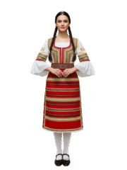 ЧЕРЕН КАЛПАК ЗА НАРОДНА НОСИЯ - с автентични шевици от Магазин за народни носии