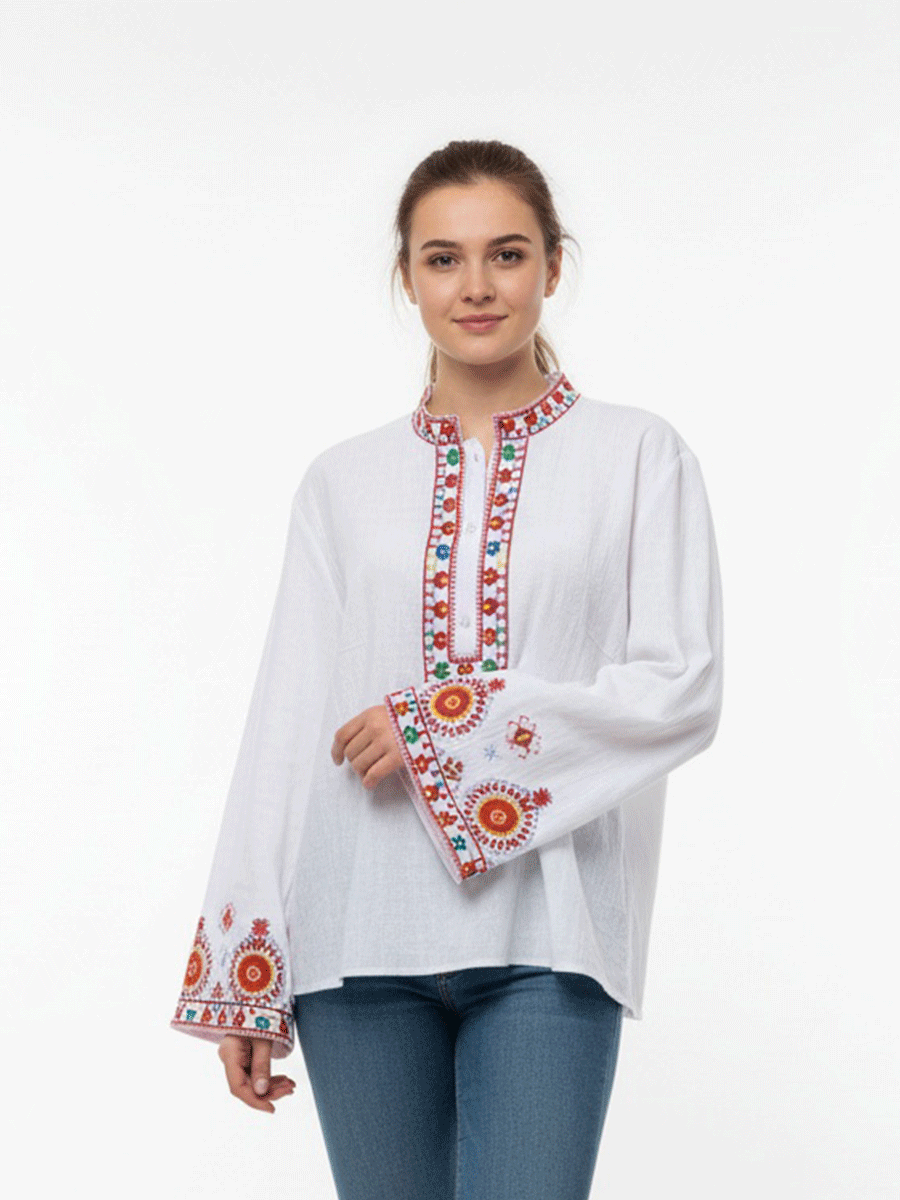 ДАМСКА ПИРИНСКА РИЗА – Модел 12 - с автентични шевици от Магазин за народни носии