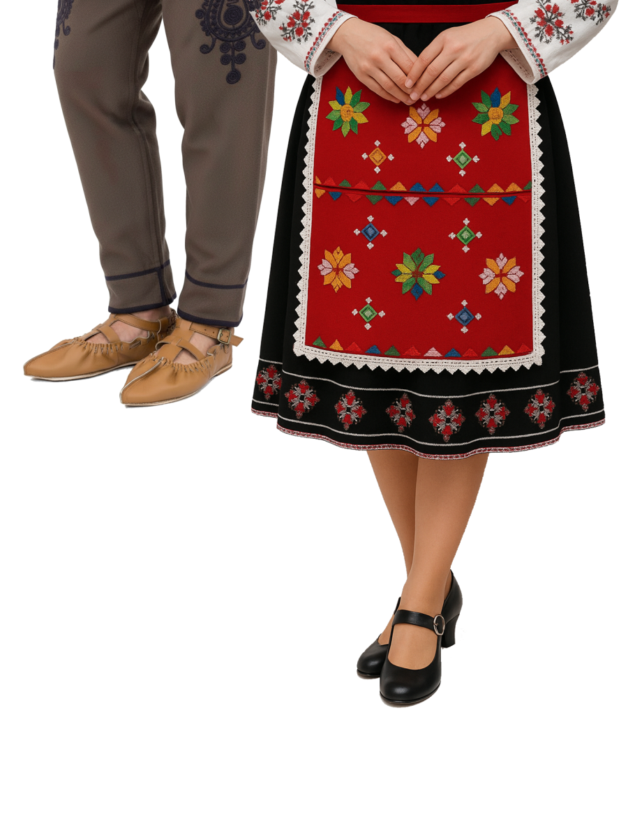 ЧЕРЕН КАЛПАК ЗА НАРОДНА НОСИЯ - с автентични шевици от Магазин за народни носии