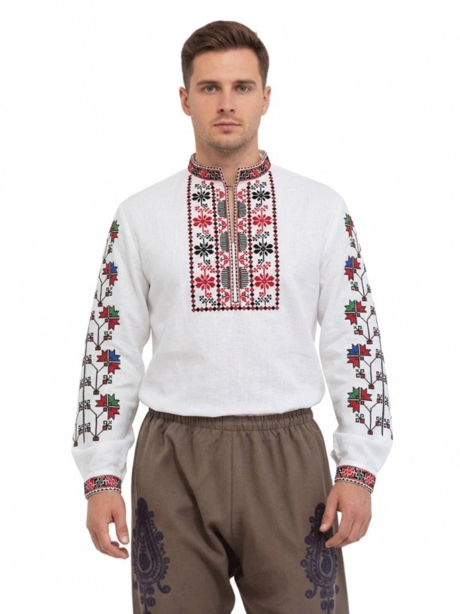 МЪЖКA ТРАКИЙСКА РИЗА – Модел 39 - с автентични шевици от Магазин за народни носии